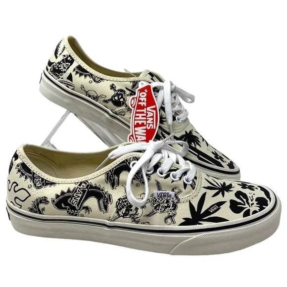 VANS Authentic Shoe Skate Low Top Sneakers Casual Men's White Canvas ALSU01654 - Picture 1 of 9